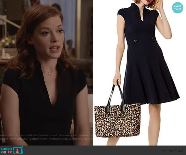 Karen Millen Military Fit-And-Flare Dress worn by Lisa Donovan (Jane Levy) on What/If