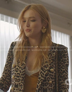 Kirby’s camisole and leopard print blazer on Dynasty