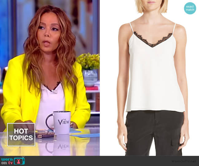 L'Agence Lia Lace Camisole worn by Sunny Hostin on The View