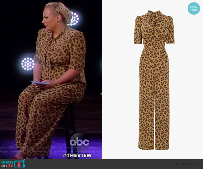 L.K. Bennett Marmont Leopard Print Jumpsuit worn by Meghan McCain on The View
