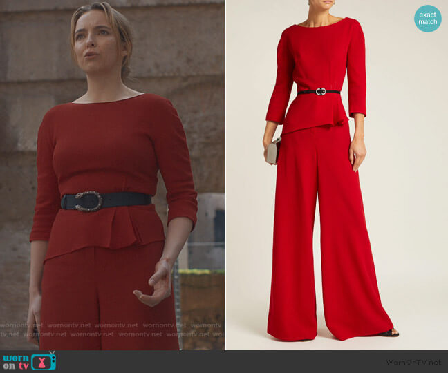 Lanvin Peplum Blouse worn by Villanelle (Jodie Comer) on Killing Eve