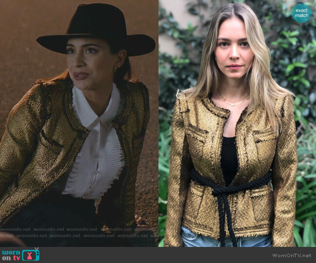 Lecmost & Lola Deneb Blazer worn by Cristal Jennings (Daniella Alonso) on Dynasty