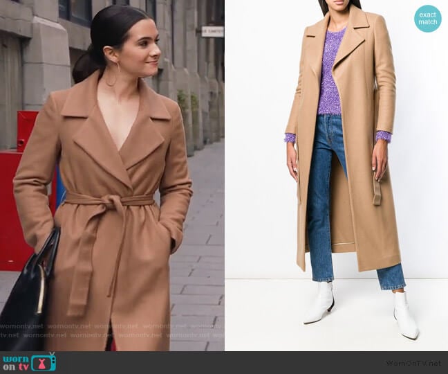 Liu Jo Belted Coat worn by Jane Sloan (Katie Stevens) on The Bold Type