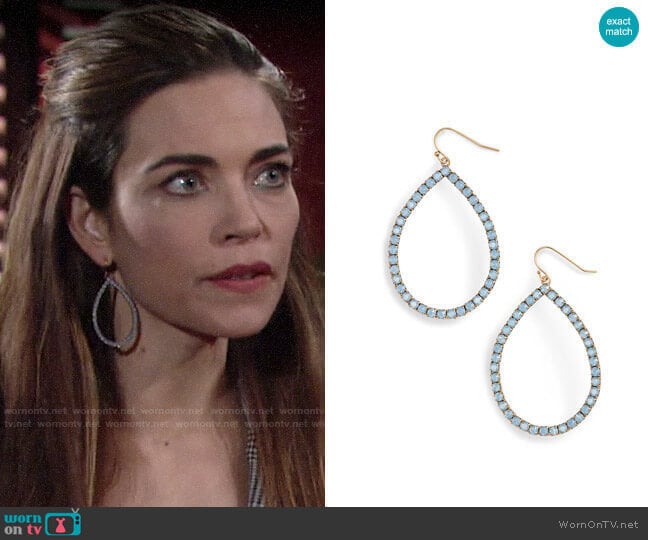 Loren Hope Emilia Earrings worn by Victoria Newman (Amelia Heinle) on The Young and the Restless