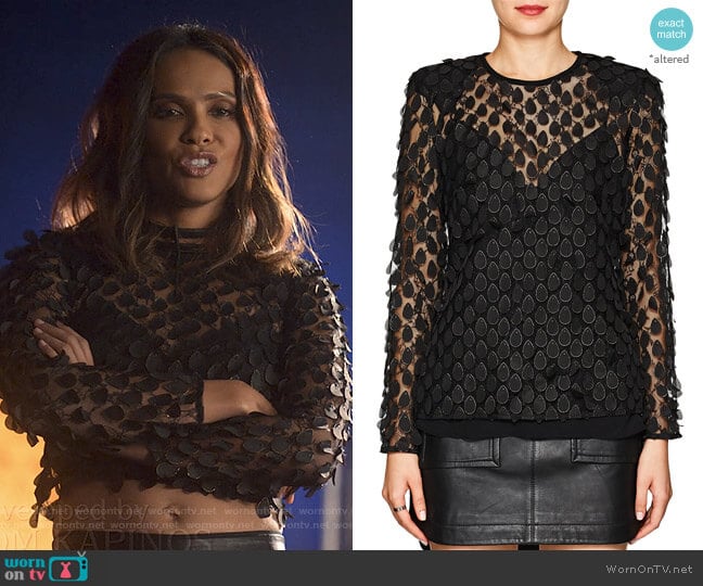 Manning Cartell Supreme Extreme Appliquéd Top worn by Mazikeen (Lesley-Ann Brandt) on Lucifer
