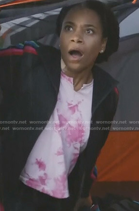 Maggie’s pink tie-dye tank on Grey’s Anatomy