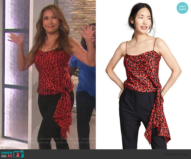 Milly Tanya Top worn by Carrie Inaba on The Talk