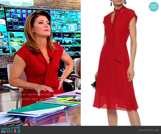 Milly Gabby Dress worn by Norah O'Donnell on CBS Mornings
