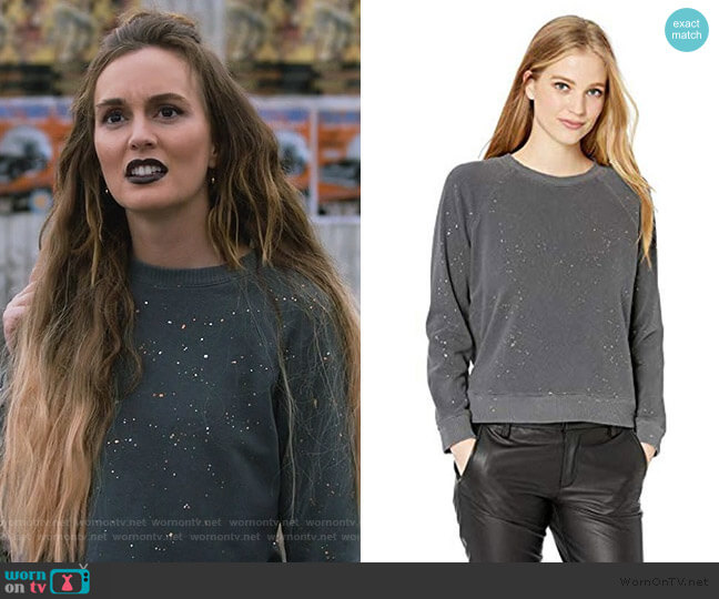 Monrow Splatter Print Pullover worn by Angie (Leighton Meester) on Single Parents