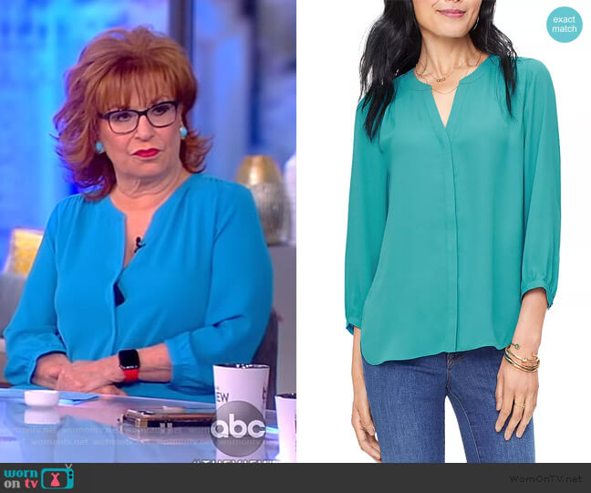 NYDJ Pintuck-Back Blouse worn by Joy Behar on The View