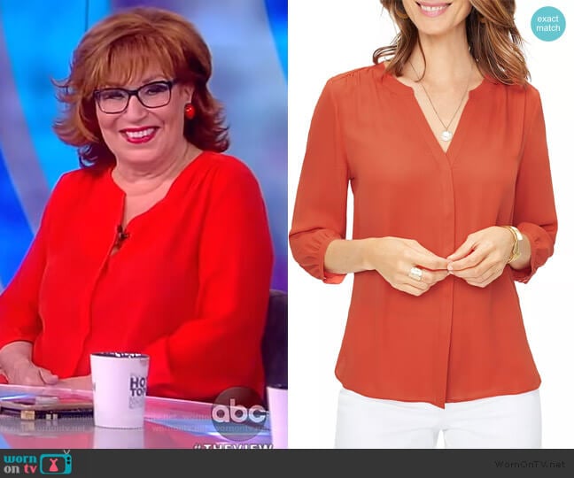 NYDJ Pintuck-Back Blouse worn by Joy Behar on The View