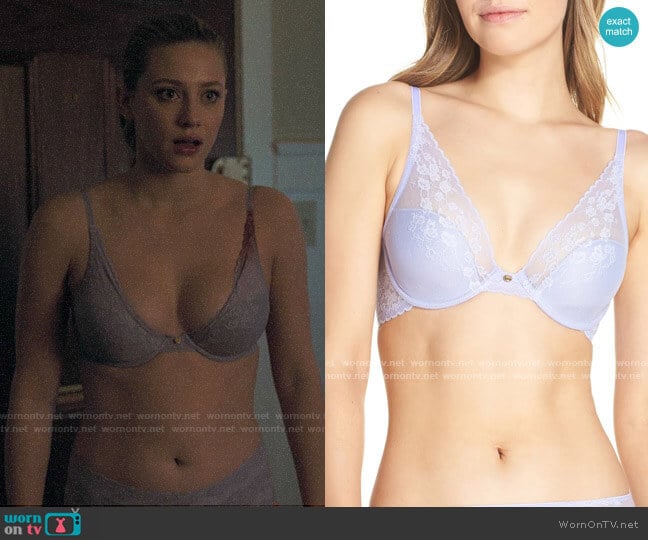 Natori Cherry Blossom Underwire Bra in Sweet Lavender worn by Betty Cooper (Lili Reinhart) on Riverdale