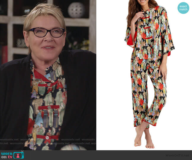 Natori Dynasty Pajamas worn by Joan Short (Dianne Wiest) on Life in Pieces