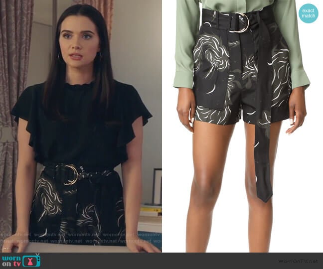 Nina Ricci Bird Print Shorts worn by Jane Sloan (Katie Stevens) on The Bold Type