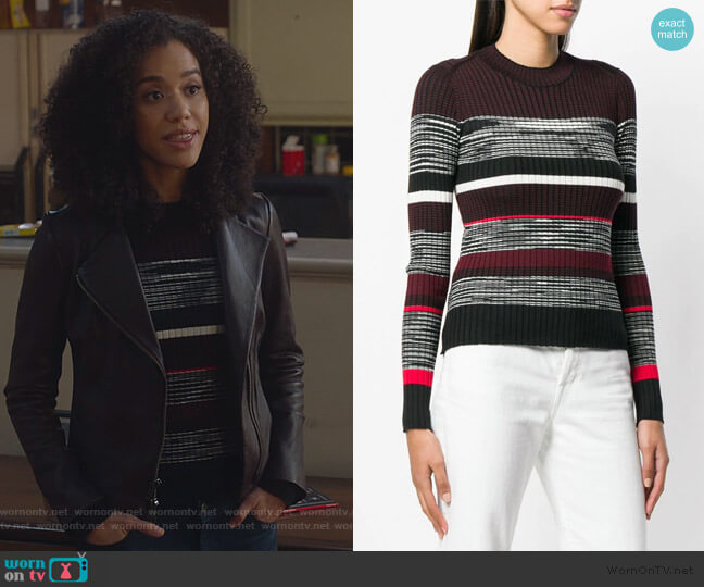 Proenza Schouler Crewneck Sweater worn by Allison Adams (Jasmin Savoy Brown) on For the People
