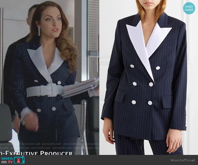 Racil Casablanca Blazer worn by Fallon Carrington (Elizabeth Gillies) on Dynasty