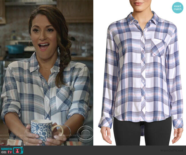 Rails Hunter Plaid Button-Down Shirt worn by Colleen Brandon-Ortega (Angelique Cabral) on Life in Pieces
