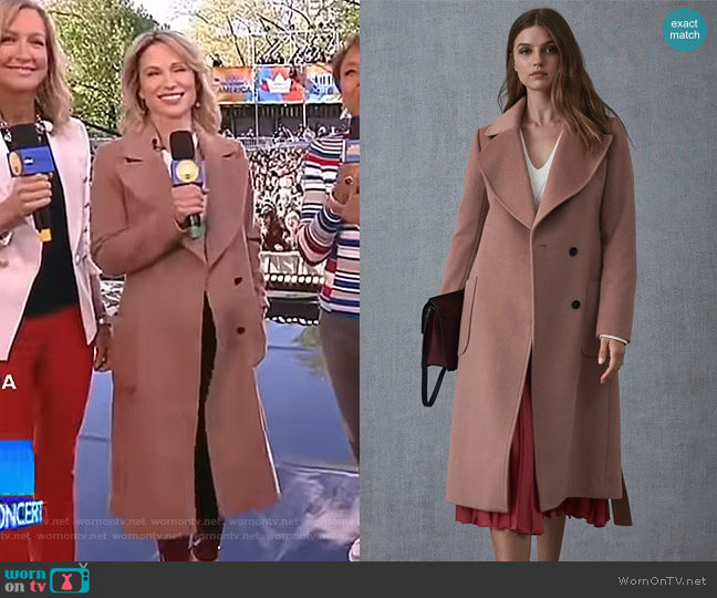 Reiss Faris Coat worn by Amy Robach on Good Morning America
