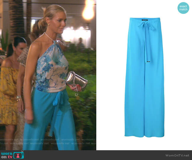 Roberto Cavalli Drawstring Palazzo Pants worn by Dorit Kemsley on The Real Housewives of Beverly Hills