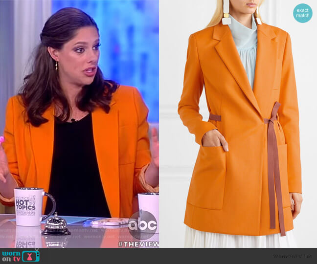 Roksanda Belted grain de poudre blazer worn by Abby Huntsman on The View