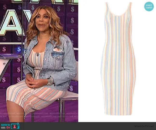 Ronny Kobo Pastel Rakel Dress worn by Wendy Williams on The Wendy Williams Show