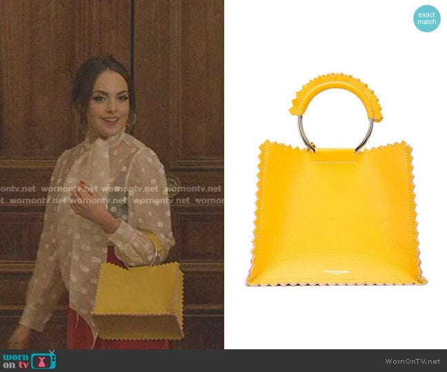 Sara Battaglia Helen Tote Bag worn by Fallon Carrington (Elizabeth Gillies) on Dynasty