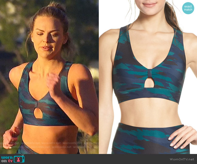 Soul by Soulcycle Knot Front Sports Bra worn by Hannah Brown on The Bachelorette