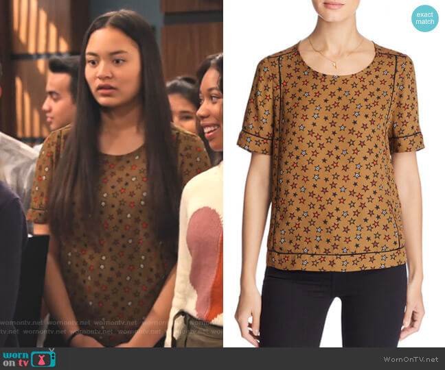 Scotch & Soda Star-print Top worn by Xuan (Tiana Le) on No Good Nick