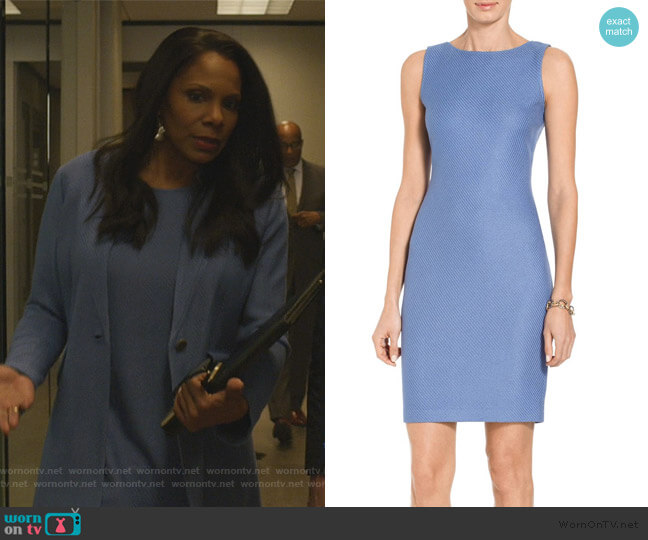 St. John Sarga Knit Bateau Neck Dress worn by Liz Reddick-Lawrence (Audra McDonald) on The Good Fight