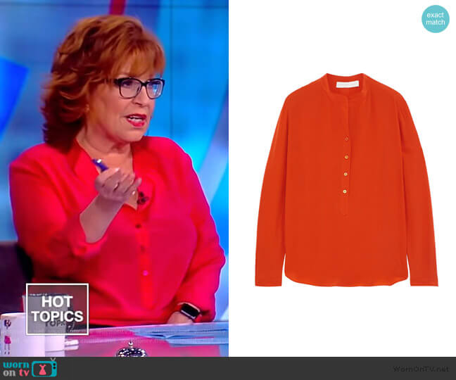 Stella McCartney Silk crepe de chine blouse worn by Joy Behar on The View