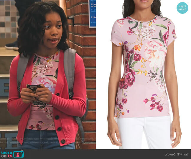 Ted Baker Evaai Serenity Tee worn by Becky (Kyla-Drew) on No Good Nick