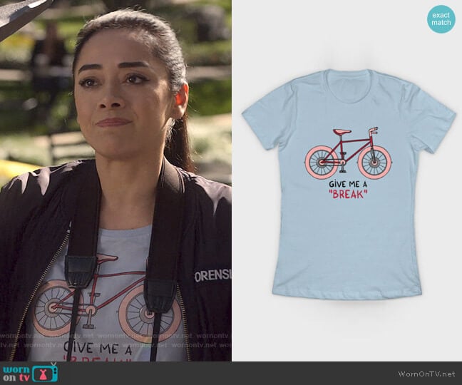 adrianserghie Give me a break T-Shirt worn by Ella Lopez (Aimee Garcia) on Lucifer