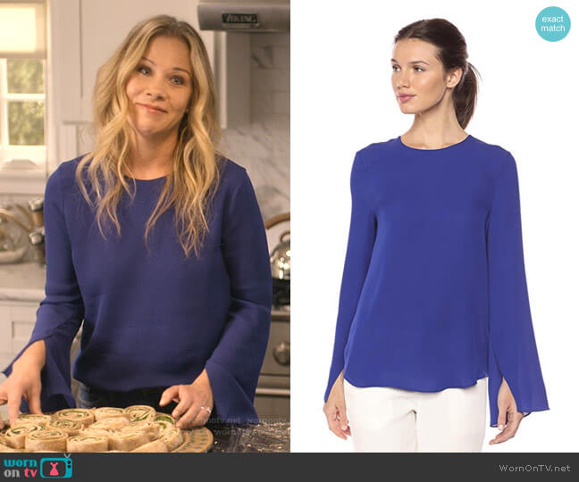 Theory Bringam Top worn by Jen Harding (Christina Applegate) on Dead to Me