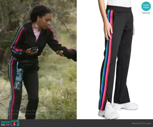Pam & Gela Track Pants with Rainbow Stripes worn by Maggie Pierce (Kelly McCreary) on Greys Anatomy