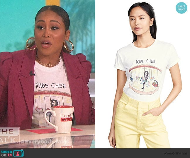 Unfortunate Portrait Ride Cher T-Shirt worn by Eve on The Talk