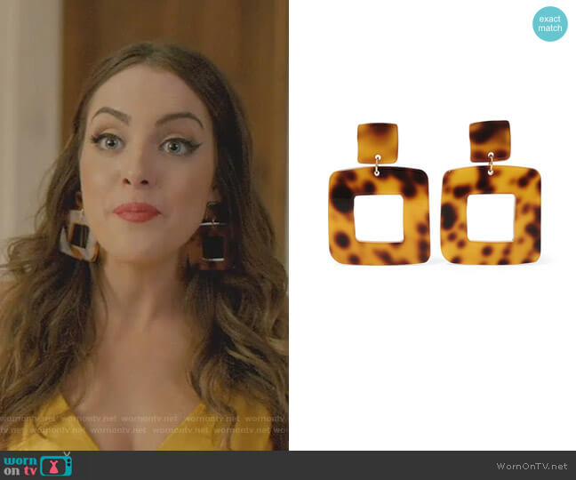 Valet Lois Earrings worn by Fallon Carrington (Elizabeth Gillies) on Dynasty