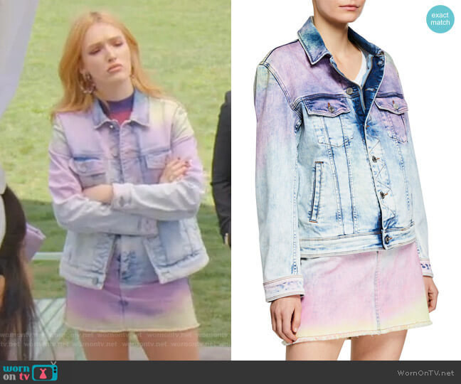 Zadig & Voltaire Juicy Denim Skirt worn by Kirby Anders (Maddison Brown) on Dynasty