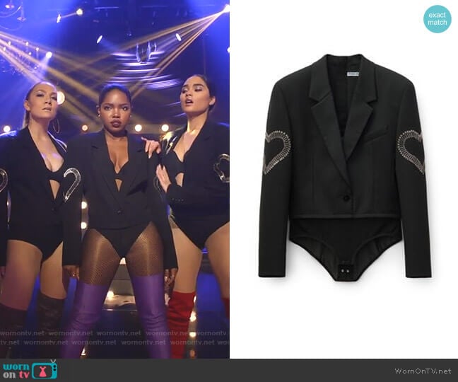Alexander Wang Blazer Bodysuit worn by Star Davis (Jude Demorest) on Star