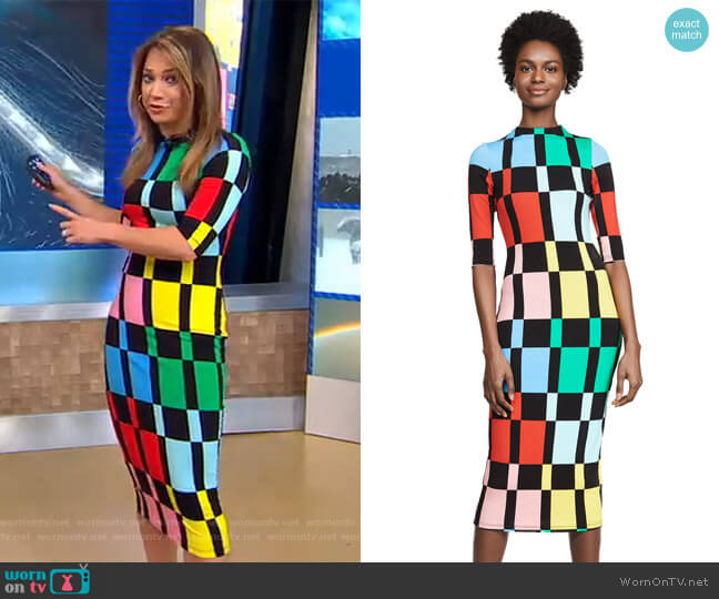 Alice + Olivia Delora Dress worn by Ginger Zee on Good Morning America