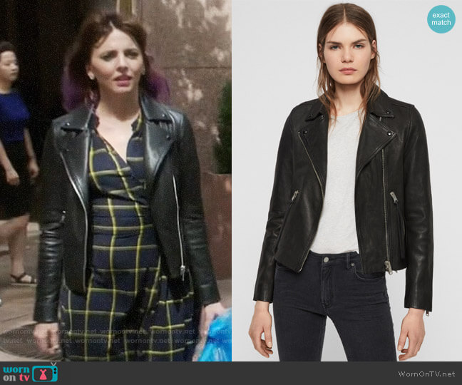 All Saints Dalby Leather Jacket worn by Kitty Winter (Ophelia Lovibond) on Elementary