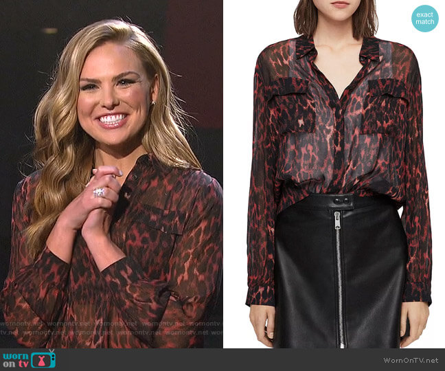 All Saints Adeliza Blouse worn by Hannah Brown on The Bachelorette