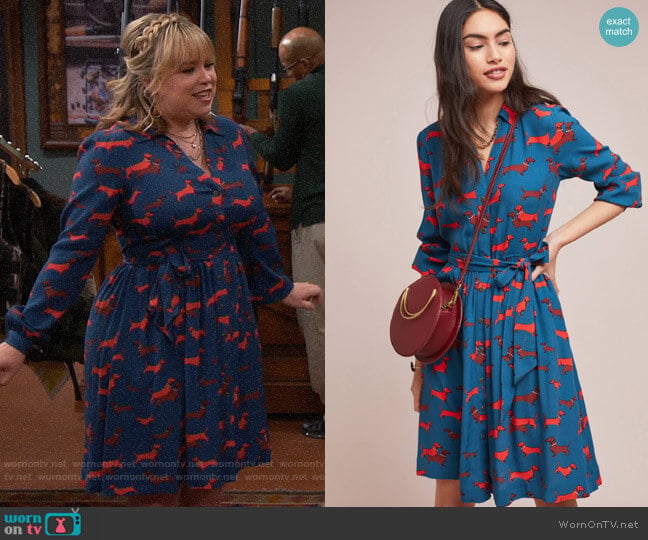 Colloquial Long-Sleeved Shirtdress from Anthropologie worn by Kristin Baxter (Amanda Fuller) on Last Man Standing