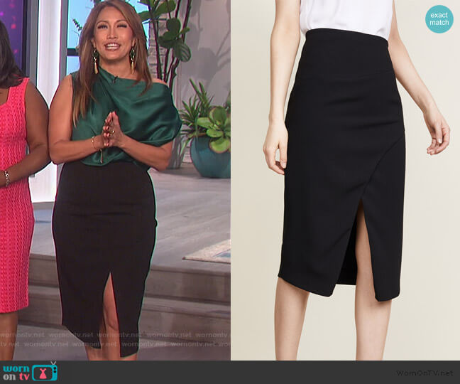Black Halo Juma Skirt worn by Carrie Inaba on The Talk