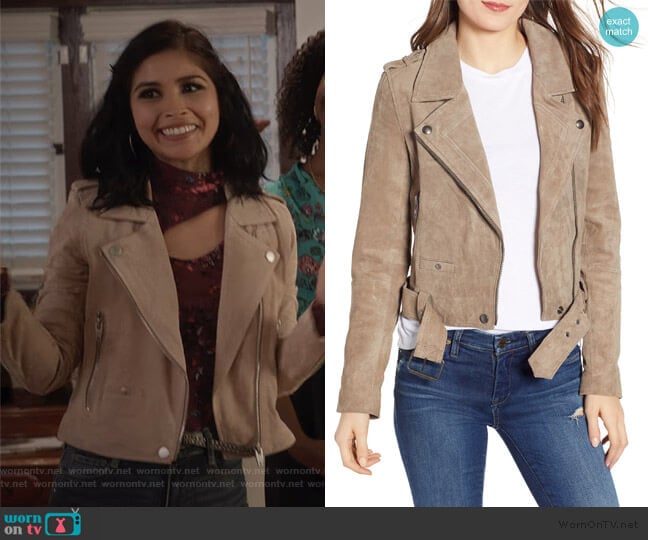 BlankNYC Morning Suede Moto Jacket