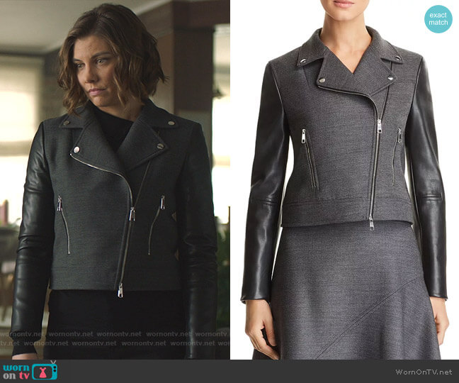Boss Judelina Moto Jacket worn by Frankie Trowbridge (Lauren Cohan) on Whiskey Cavalier