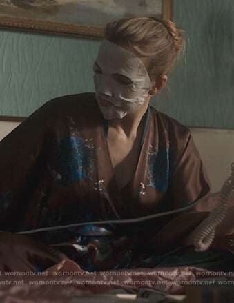 Villanelle’s brown floral robe on Killing Eve