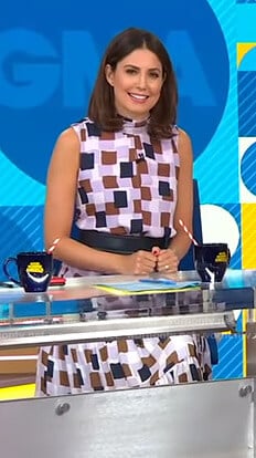 Cecilia’s geometric print midi dress on Good Morning America
