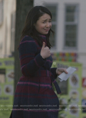 Marissa’s check coat by The Good Fight on The Good Fight