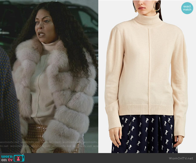 Chloe Cashmere Puff-Sleeve Turtleneck Sweater worn by Cookie Lyon (Taraji P. Henson) on Empire