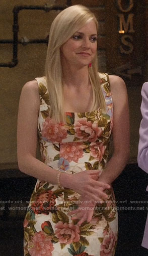 Christy’s floral dress on Mom